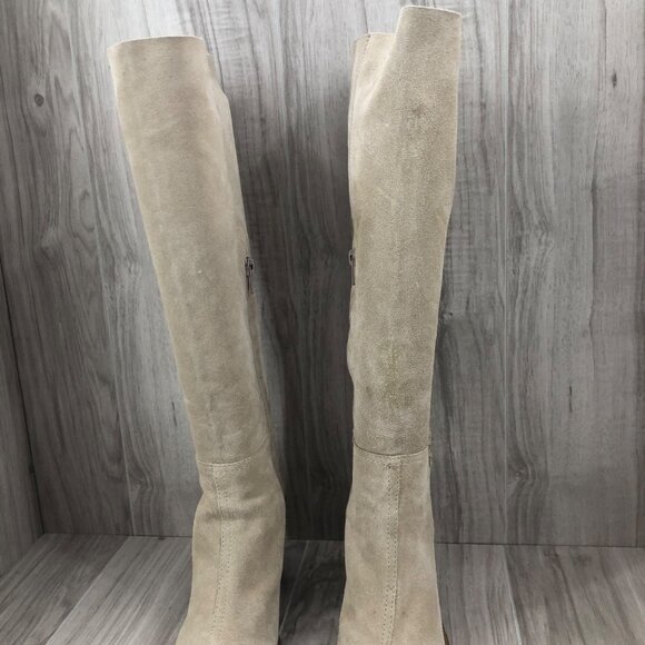 Nine West Boots Womens 7M Light Tan Pull On Knee High Boots - Picture 5 of 15